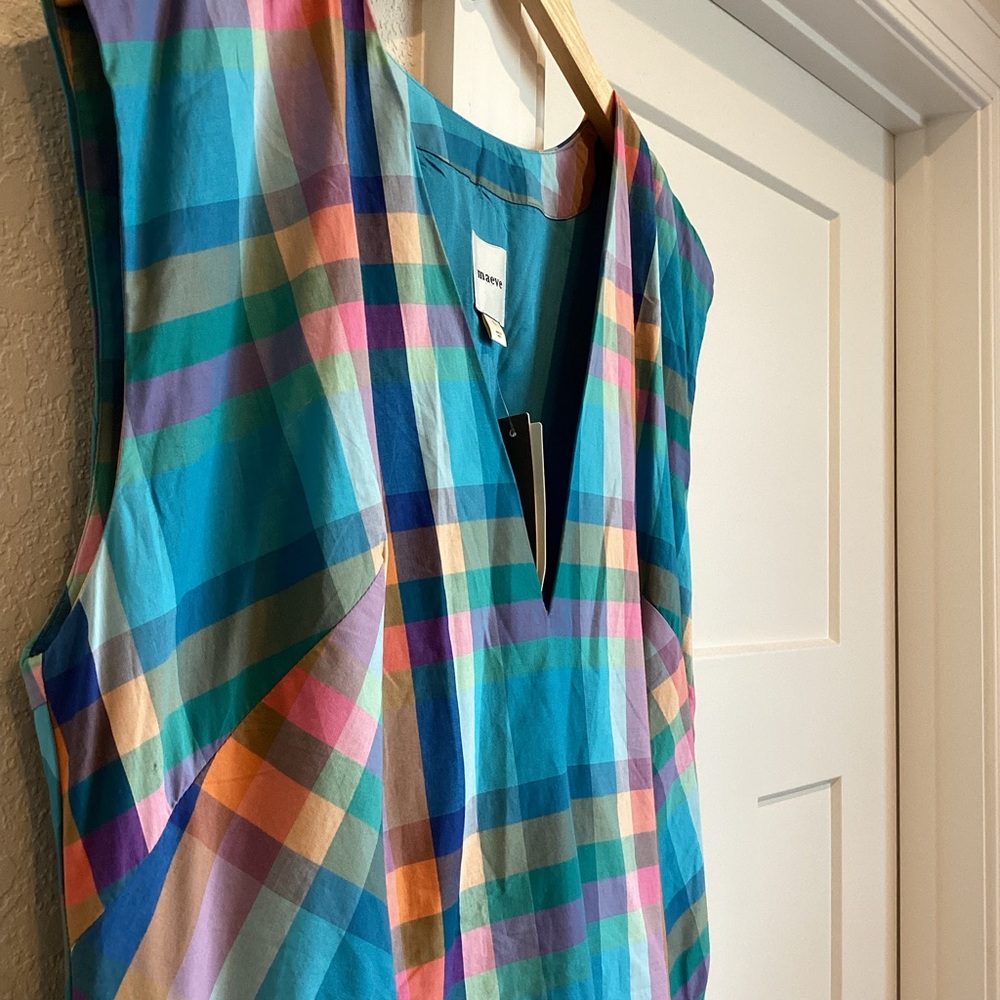 Plaid V-Neck Midi Dress - Picture 6 of 15